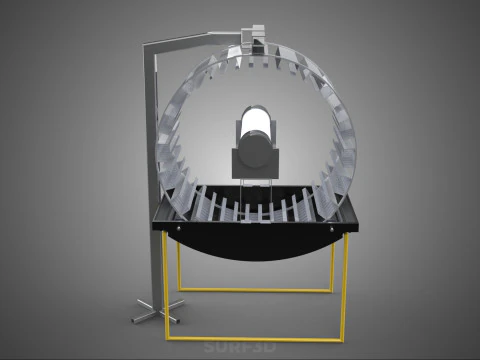 РОТОРНАЯ ГИДРОПОНИЧЕСКАЯ ЦИЛИНДРОВАЯ СИСТЕМА ДЛЯ ВЫРАЩИВАНИЯ САДОВЫХ РАСТЕНИЙ 3D Модель