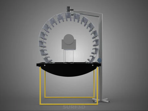 РОТОРНАЯ ГИДРОПОНИЧЕСКАЯ ЦИЛИНДРОВАЯ СИСТЕМА ДЛЯ ВЫРАЩИВАНИЯ САДОВЫХ РАСТЕНИЙ 3D Модель