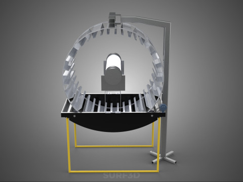ROTARY HYDROPONIC SPIN GARDEN PLANT GROW FARM CYLINDER SYSTEM 3D मॉडल