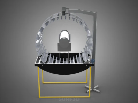 РОТОРНАЯ ГИДРОПОНИЧЕСКАЯ ЦИЛИНДРОВАЯ СИСТЕМА ДЛЯ ВЫРАЩИВАНИЯ САДОВЫХ РАСТЕНИЙ 3D Модель