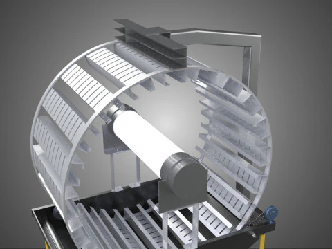 РОТОРНАЯ ГИДРОПОНИЧЕСКАЯ ЦИЛИНДРОВАЯ СИСТЕМА ДЛЯ ВЫРАЩИВАНИЯ САДОВЫХ РАСТЕНИЙ 3D Модель