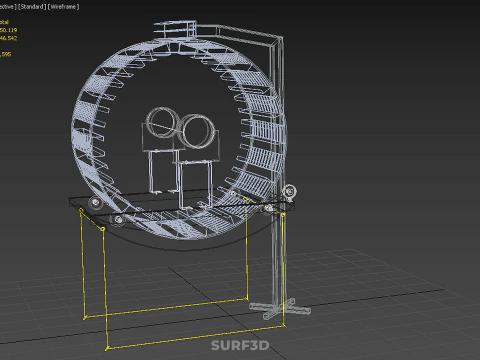 РОТОРНАЯ ГИДРОПОНИЧЕСКАЯ ЦИЛИНДРОВАЯ СИСТЕМА ДЛЯ ВЫРАЩИВАНИЯ САДОВЫХ РАСТЕНИЙ 3D Модель