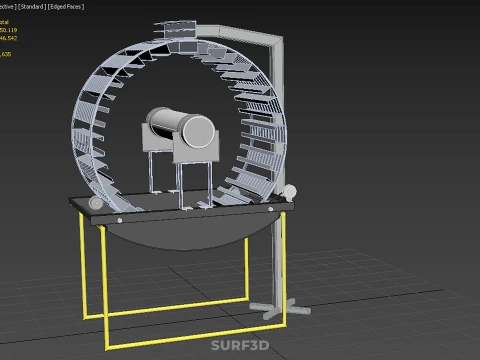 РОТОРНАЯ ГИДРОПОНИЧЕСКАЯ ЦИЛИНДРОВАЯ СИСТЕМА ДЛЯ ВЫРАЩИВАНИЯ САДОВЫХ РАСТЕНИЙ 3D Модель