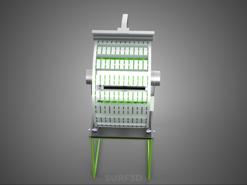 RADIAL ROTARY HYDROPONIC SPIN GARDENING PLANT FARM SYSTEM WHEEL 3D Model