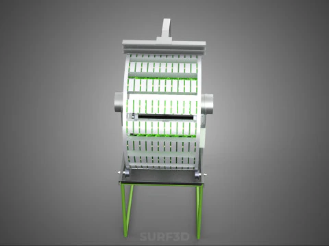 RADIAL ROTARY HYDROPONIC SPIN GARDENING PLANT FARM SYSTEM WHEEL 3D Model