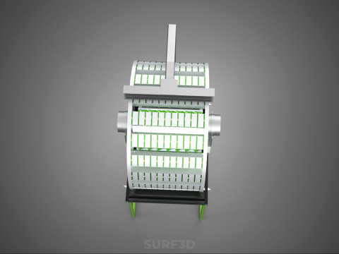 RADIAL ROTARY HYDROPONIC SPIN GARDENING PLANT FARM SYSTEM WHEEL 3D Model
