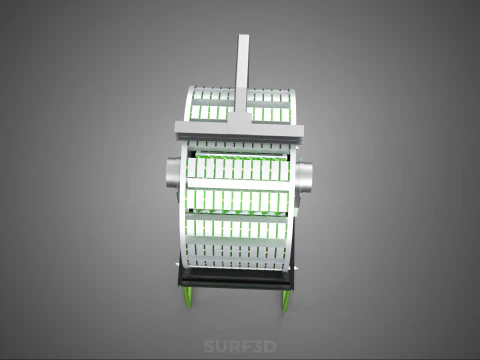 RADIAL ROTARY HYDROPONIC SPIN GARDENING PLANT FARM SYSTEM WHEEL 3D Model