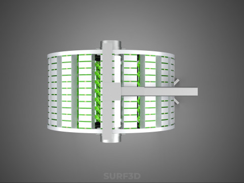 RADIAL ROTARY HYDROPONIC SPIN GARDENING PLANT FARM SYSTEM WHEEL 3D Model