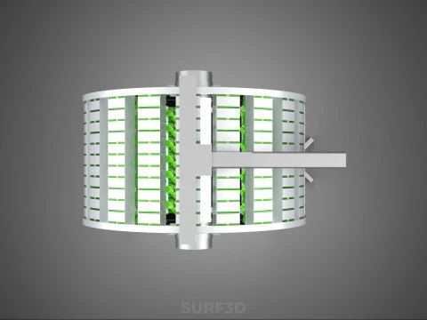 RADIAL ROTARY HYDROPONIC SPIN GARDENING PLANT FARM SYSTEM WHEEL 3D Model