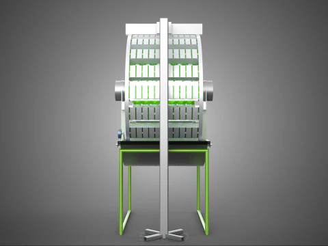 RADIAL ROTARY HYDROPONIC SPIN GARDENING PLANT FARM SYSTEM WHEEL 3D Model