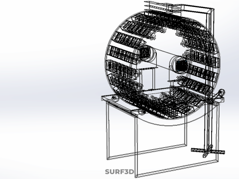 RADIAL ROTARY HYDROPONIC SPIN GARDENING PLANT FARM SYSTEM WHEEL 3D Model