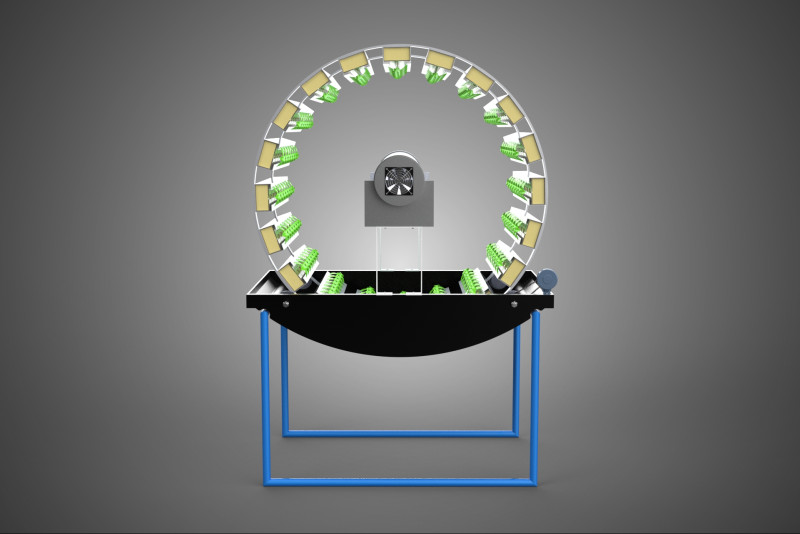 CIRCULAR ROTARY HYDROPONIC SPIN GARDEN PLANT FARM SYSTEM WHEEL Modèle 3D .c4d .max .obj .3ds .fbx .stl .blend 