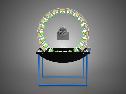CIRCULAR ROTARY HYDROPONIC SPIN GARDEN PLANT FARM SYSTEM WHEEL Modelo 3D
