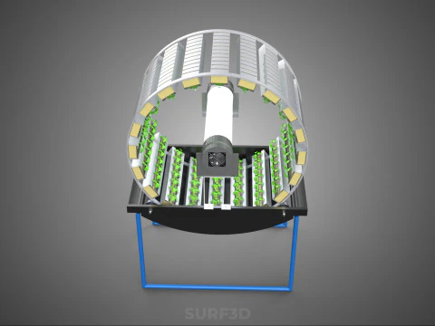 CIRCULAR ROTARY HYDROPONIC SPIN GARDEN PLANT FARM SYSTEM WHEEL 3D Model