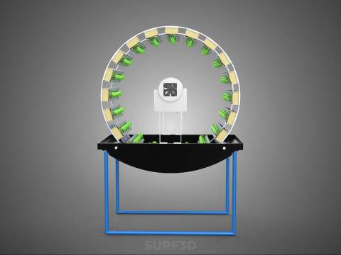 CIRCULAR ROTARY HYDROPONIC SPIN GARDEN PLANT FARM SYSTEM WHEEL Modèle 3D