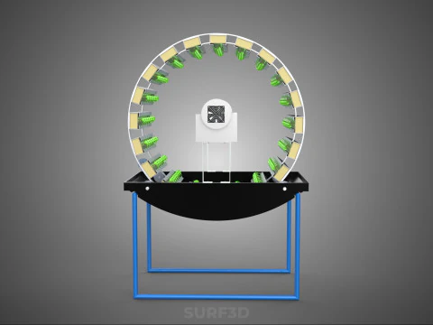 CIRCULAR ROTARY HYDROPONIC SPIN GARDEN PLANT FARM SYSTEM WHEEL 3D Model