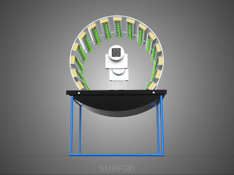 CIRCULAR ROTARY HYDROPONIC SPIN GARDEN PLANT FARM SYSTEM WHEEL Modèle 3D