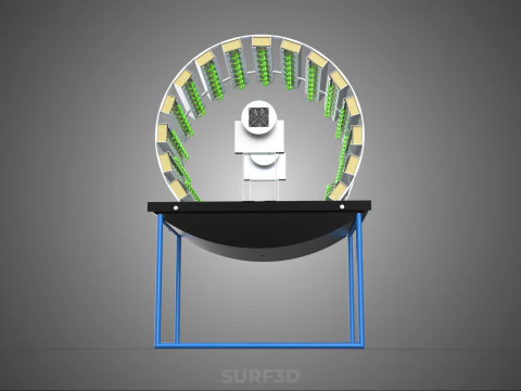 CIRCULAR ROTARY HYDROPONIC SPIN GARDEN PLANT FARM SYSTEM WHEEL 3D Model
