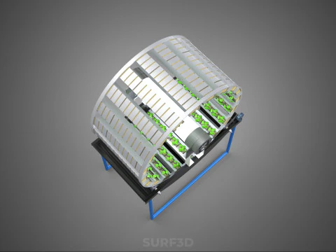 CIRCULAR ROTARY HYDROPONIC SPIN GARDEN PLANT FARM SYSTEM WHEEL 3D Model