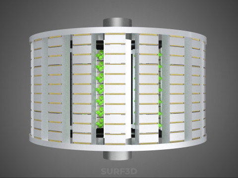CIRCULAR ROTARY HYDROPONIC SPIN GARDEN PLANT FARM SYSTEM WHEEL Modèle 3D