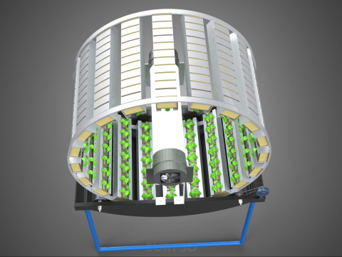 CIRCULAR ROTARY HYDROPONIC SPIN GARDEN PLANT FARM SYSTEM WHEEL Modèle 3D
