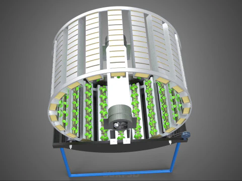 CIRCULAR ROTARY HYDROPONIC SPIN GARDEN PLANT FARM SYSTEM WHEEL 3D Model