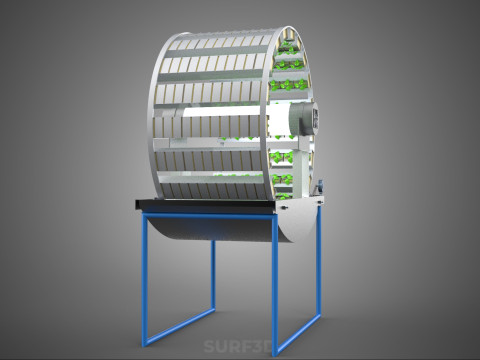 CIRCULAR ROTARY HYDROPONIC SPIN GARDEN PLANT FARM SYSTEM WHEEL Modèle 3D