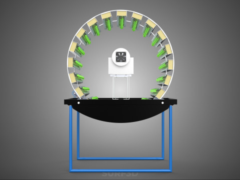 CIRCULAR ROTARY HYDROPONIC SPIN GARDEN PLANT FARM SYSTEM WHEEL Modèle 3D