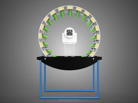CIRCULAR ROTARY HYDROPONIC SPIN GARDEN PLANT FARM SYSTEM WHEEL 3D Model