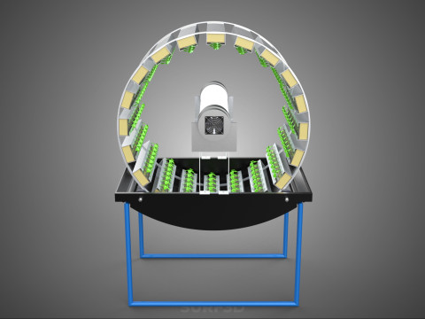 CIRCULAR ROTARY HYDROPONIC SPIN GARDEN PLANT FARM SYSTEM WHEEL Modèle 3D