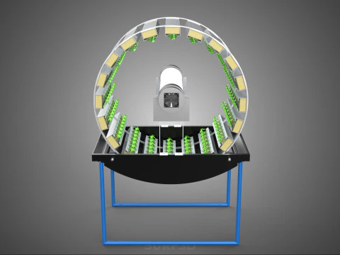 CIRCULAR ROTARY HYDROPONIC SPIN GARDEN PLANT FARM SYSTEM WHEEL 3D Model