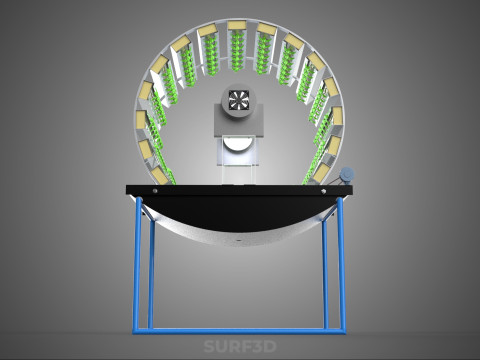 CIRCULAR ROTARY HYDROPONIC SPIN GARDEN PLANT FARM SYSTEM WHEEL Modèle 3D