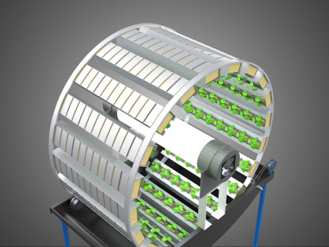 CIRCULAR ROTARY HYDROPONIC SPIN GARDEN PLANT FARM SYSTEM WHEEL Modèle 3D