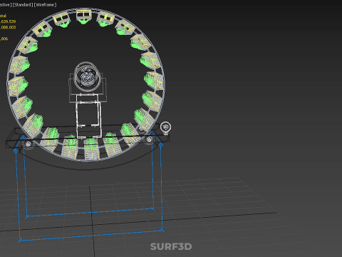 CIRCULAR ROTARY HYDROPONIC SPIN GARDEN PLANT FARM SYSTEM WHEEL Modèle 3D