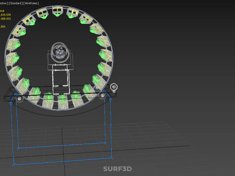 CIRCULAR ROTARY HYDROPONIC SPIN GARDEN PLANT FARM SYSTEM WHEEL 3D Model
