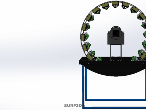 CIRCULAR ROTARY HYDROPONIC SPIN GARDEN PLANT FARM SYSTEM WHEEL Modèle 3D