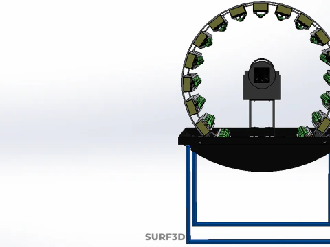 CIRCULAR ROTARY HYDROPONIC SPIN GARDEN PLANT FARM SYSTEM WHEEL 3D Model
