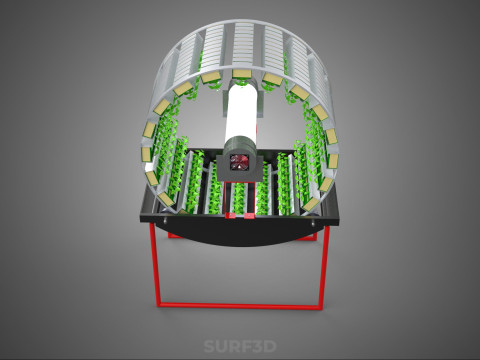 IOT CONTROL ROTARY HYDROPONIC GARDEN PLANT FARMING SYSTEM WHEEL Modello 3D