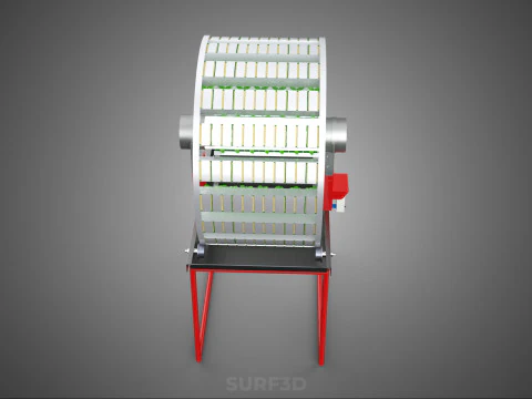 IOT CONTROL ROTARY HYDROPONIC GARDEN PLANT FARMING SYSTEM WHEEL 3D Model