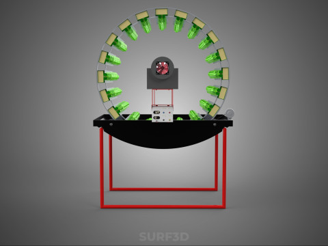 IOT CONTROL ROTARY HYDROPONIC GARDEN PLANT FARMING SYSTEM WHEEL Modello 3D