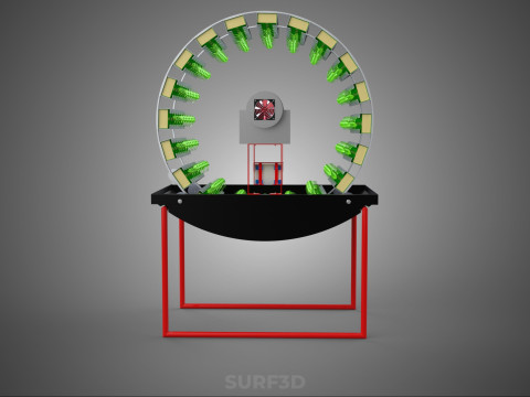 IOT CONTROL ROTARY HYDROPONIC GARDEN PLANT FARMING SYSTEM WHEEL Modello 3D
