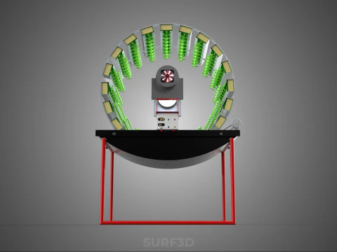 IOT CONTROL ROTARY HYDROPONIC GARDEN PLANT FARMING SYSTEM WHEEL 3D Model