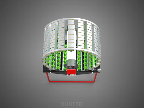 IOT CONTROL ROTARY HYDROPONIC GARDEN PLANT FARMING SYSTEM WHEEL 3D Model