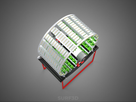 IOT CONTROL ROTARY HYDROPONIC GARDEN PLANT FARMING SYSTEM WHEEL Modello 3D