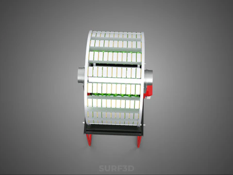 IOT CONTROL ROTARY HYDROPONIC GARDEN PLANT FARMING SYSTEM WHEEL 3D Model