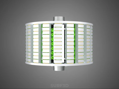 IOT CONTROL ROTARY HYDROPONIC GARDEN PLANT FARMING SYSTEM WHEEL 3D Model