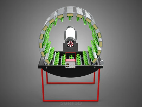 IOT CONTROL ROTARY HYDROPONIC GARDEN PLANT FARMING SYSTEM WHEEL 3D Model