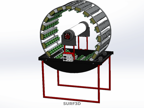 IOT CONTROL ROTARY HYDROPONIC GARDEN PLANT FARMING SYSTEM WHEEL Modello 3D