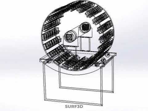 IOT CONTROL ROTARY HYDROPONIC GARDEN PLANT FARMING SYSTEM WHEEL 3D Model