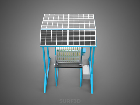 SOLAR PANEL IOT ROTARY HYDROPONIC GARDEN PLANT FARM SYSTEM WHEEL 3D Modell